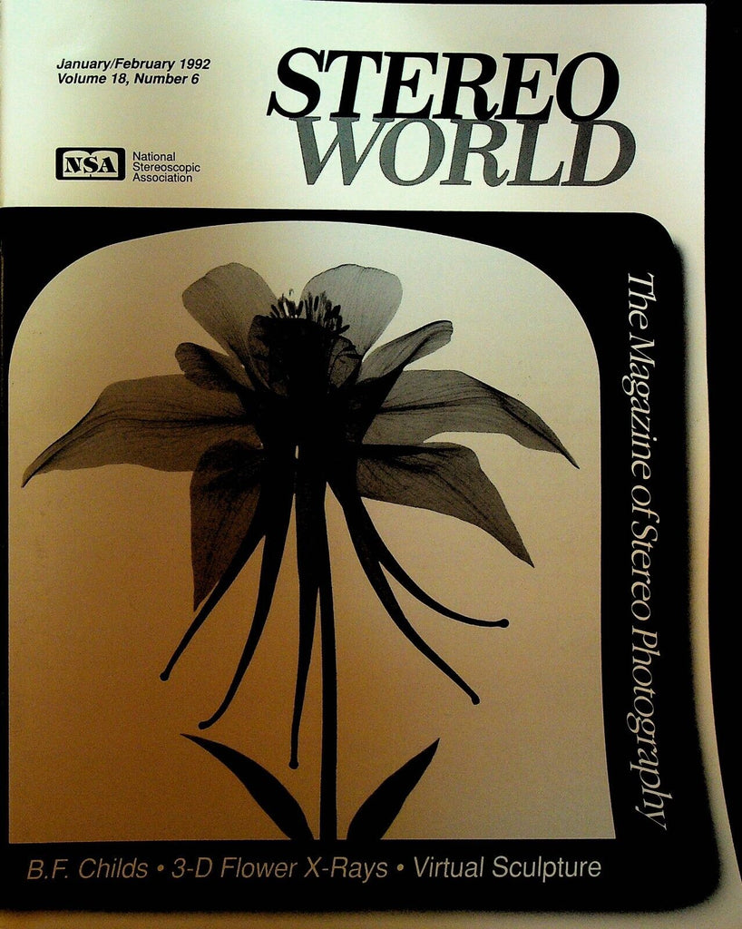 Stereo World Magazine of Photography January 1992 BF Childs Venie Atherton