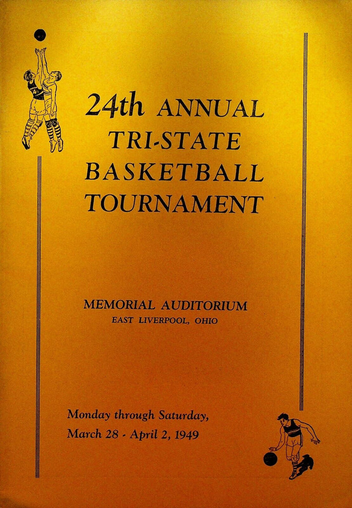 Tri State Annual Basketball Tournament Program 1949 Ohio Pa NY