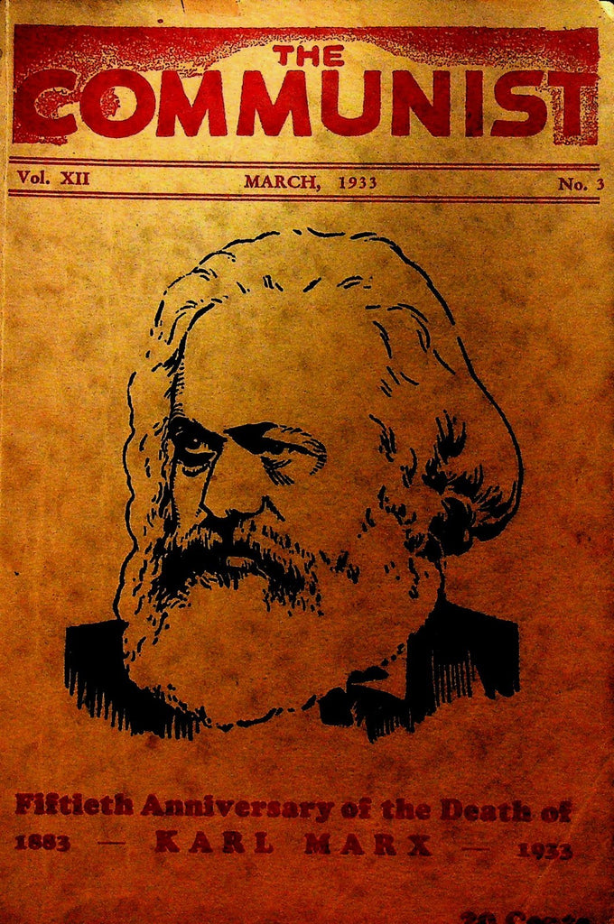 The Communist Magazine March 1933 Karl Marx Death Anniversary0