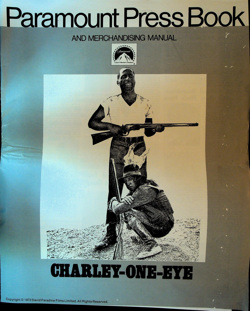 Charley One-Eye Paramount Press Book Richard Roundtree 1972 Merchandise Manual0