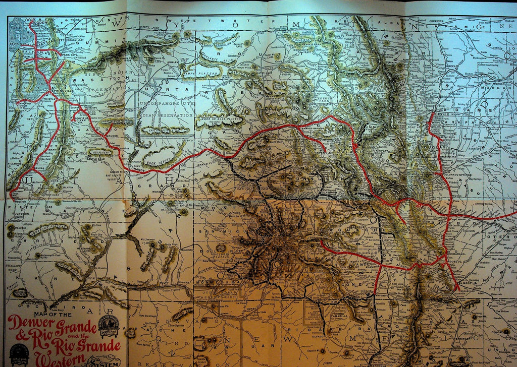 Map of the Denver & Rio Grande and the Rio Grande Western System Map 1904 #37380