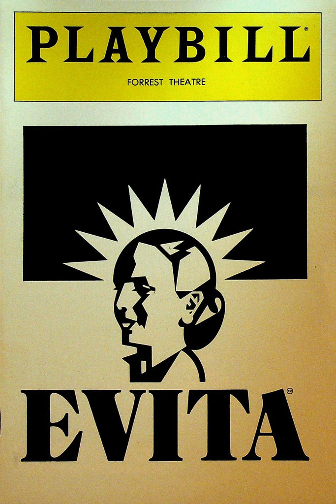 Evita Playbill Forrest Theatre April 1982 Valerie Perri Anthony Crivello0