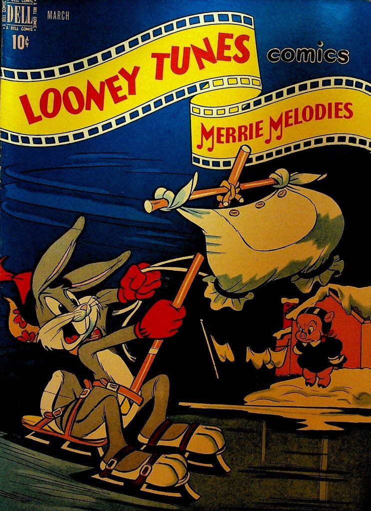 Looney Tunes 89 Dell Comics 1949 Bugs Bunny Snow Sailing Petunia Pig