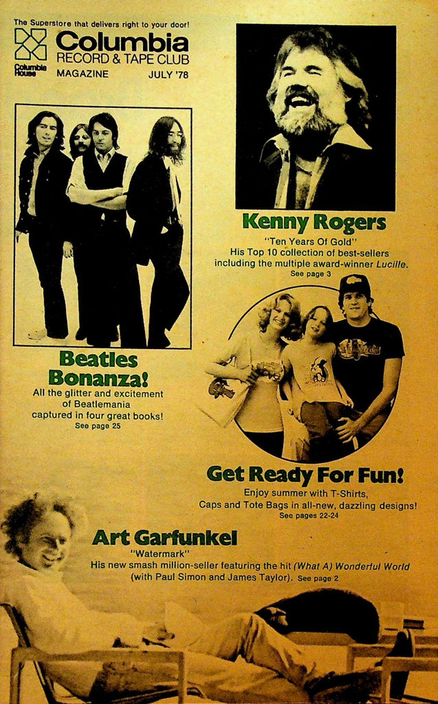 Columbia Record & Tape Club Catalog July 1978 Beatles Kenny Rogers Art Garfunkel0