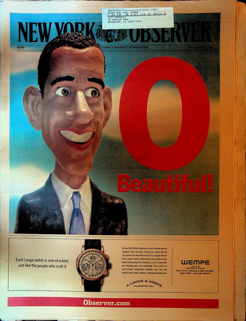 New York Observer November 10 2008 Barack Obama0