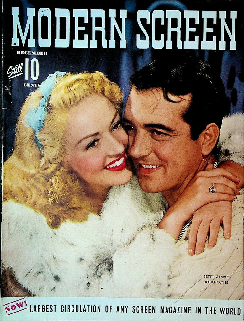 Modern Screen Magazine December 1942 Betty Grable John Payne Bette Davis0