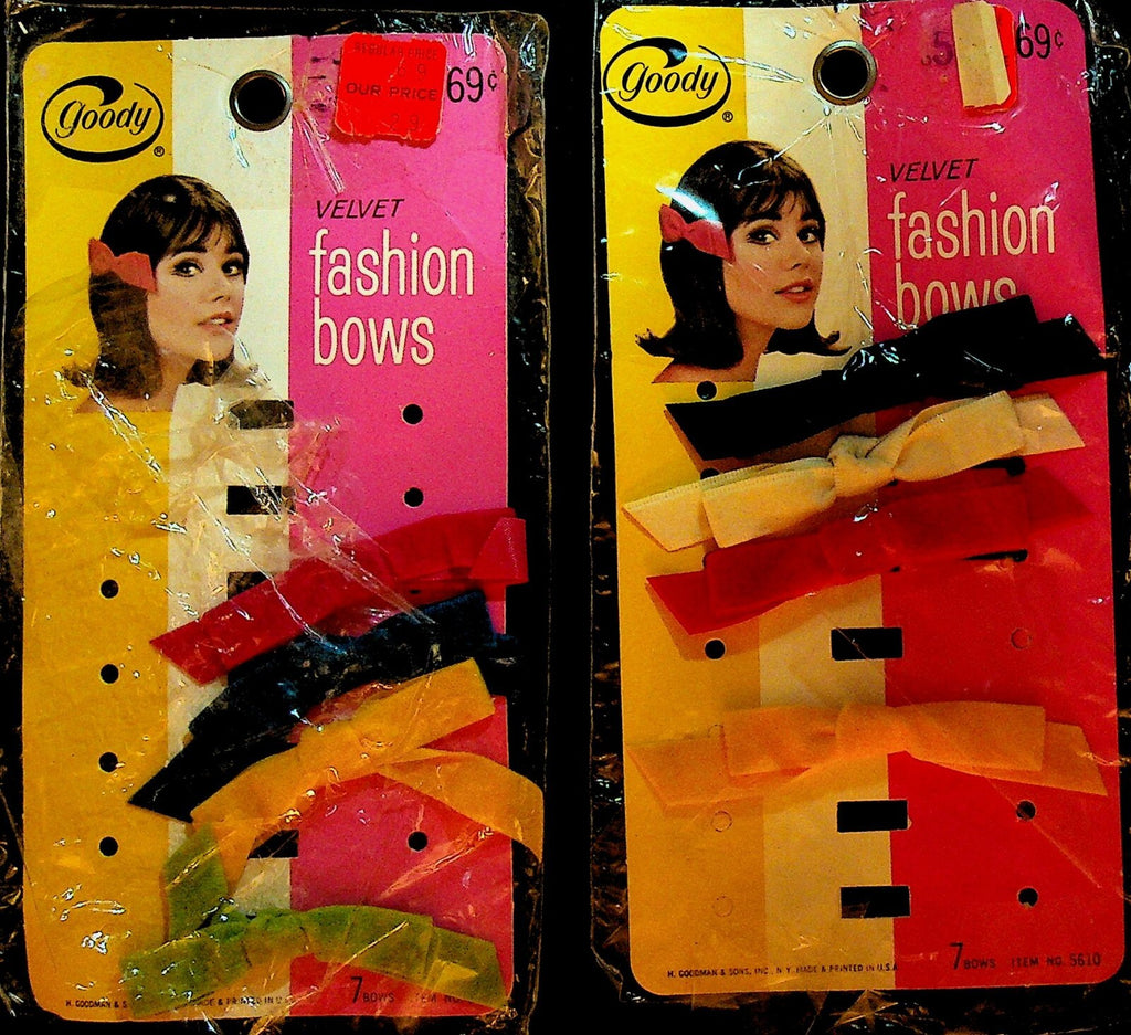 Goody Fashion Bows Velvet 2 Cards 1970s0