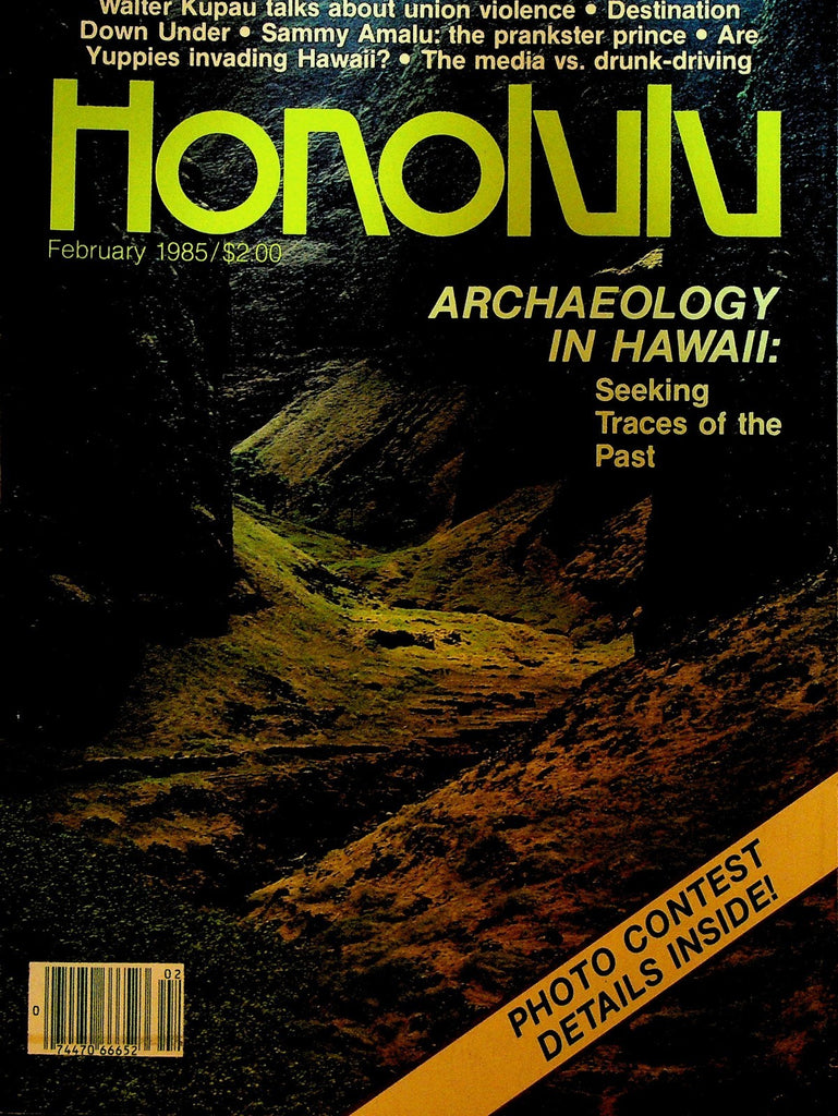 Honolulu Magazine February 1985 Sammy Amalu Walter Kupau Tony Sellitto0