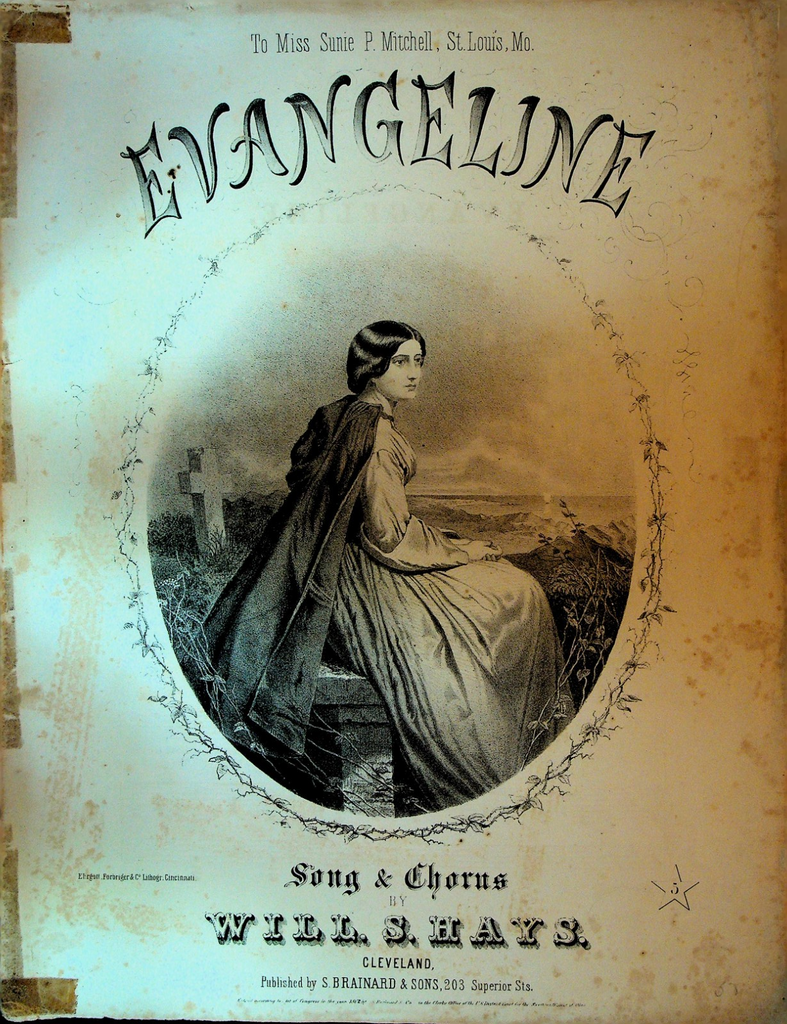 Evangeline Sheet Music 1862 Will S Hays0