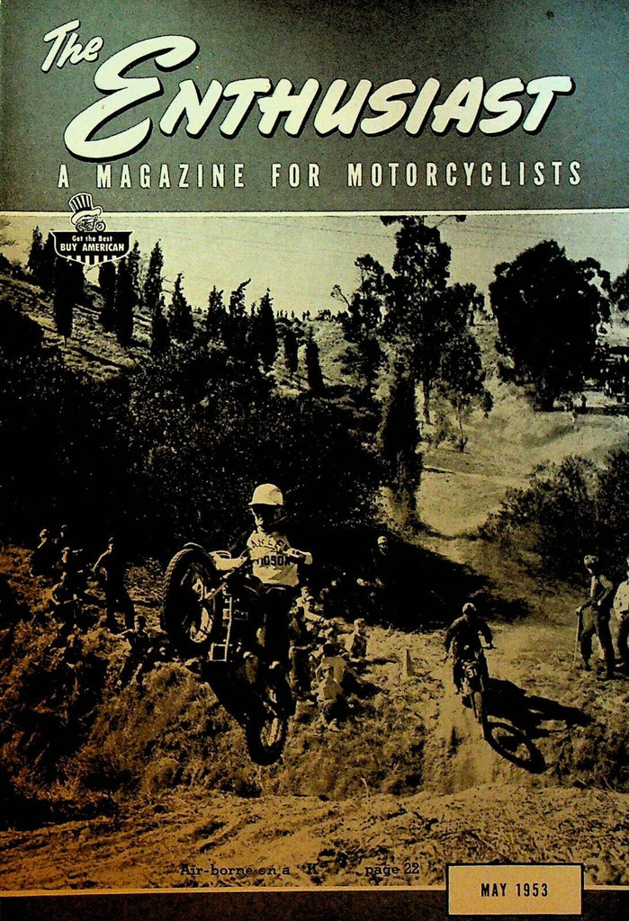 Harley Davidson Enthusiast Magazine Motorcycles May 1953 Hydra Glide