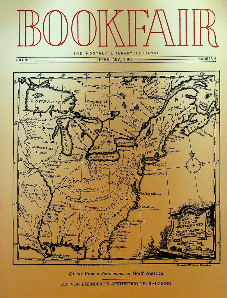 Bookfair February 1954 Monthly Literary Exchange Magazine0