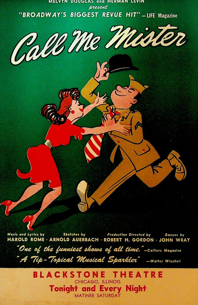 Call Me Mister Ad Sheet 1947 Blackstone Theatre Chicago0