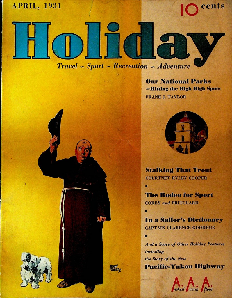 Holiday Magazine April 1931 Adolph Treidler Rodeo Alaska London Charleston
