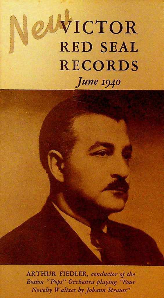 New Victor Records Red Seal Record Brochure June 1940 Arthur Fiedler0