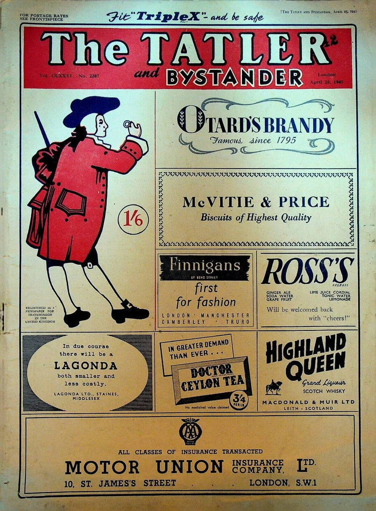 The Tatler & Bystander April 25 1945 WWII FDR Tribute