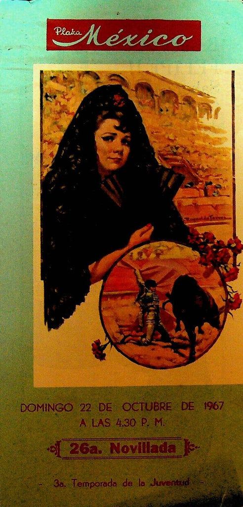 Mexican Bullfighting Program October 22 1967 Fabian Ruiz Coca Cola Ad