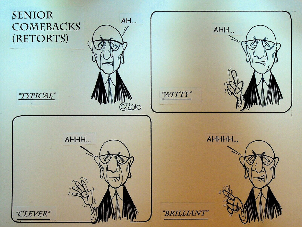 Bill Landis Original Cartoon Art The Villages Daily Sun 2010 Senior Comebacks