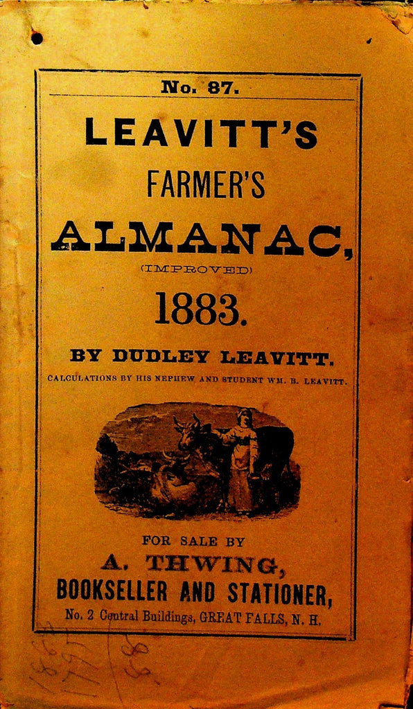 Leavitt's Farmer's Almanac for 1883 Dudley Leavitt0