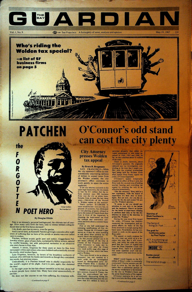 San Francisco Bay Guardian May 19 1967 Kenneth Patchen Black Panthers0