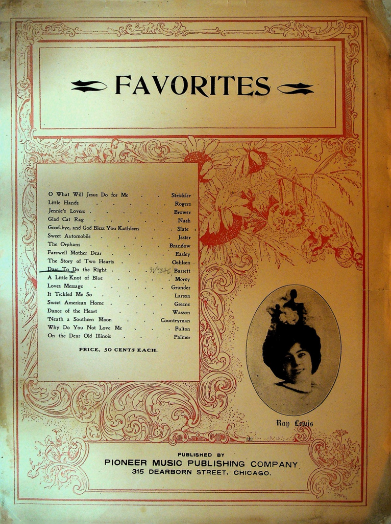 Dare to Do the Right Sheet Music FW Barrett 1906 Pioneer Music #10