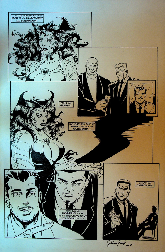Vamperotica 48 Original Comic Art Page 6 Reflections Over Blood John Wycough0