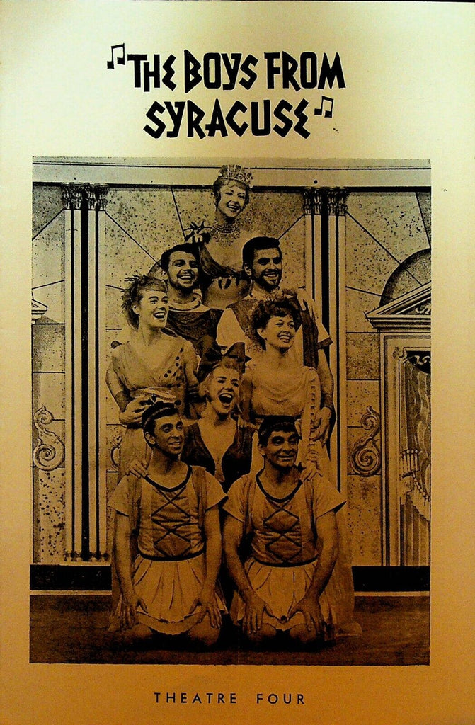The Boys From Syracuse Playbill Theatre Four Ellen Hanley Danny Carroll