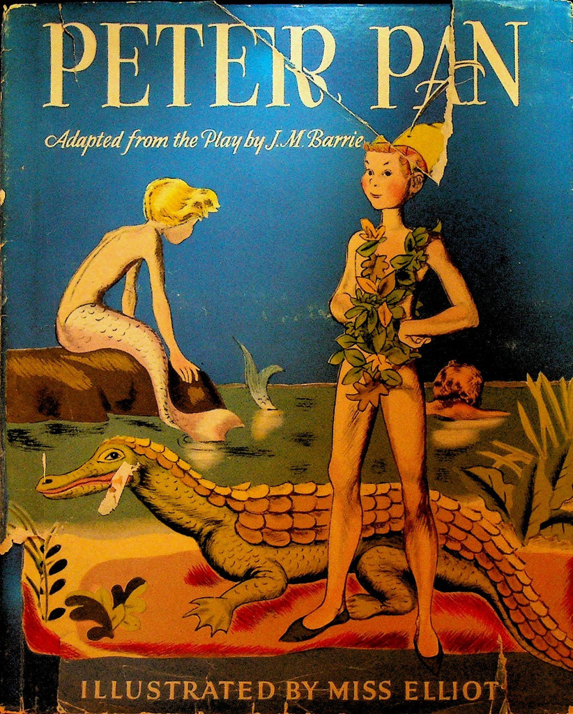 Peter Pan HC DJ 1942 Miss Elliot JM Barrie Play Adaptation Grosset & Dunlap0