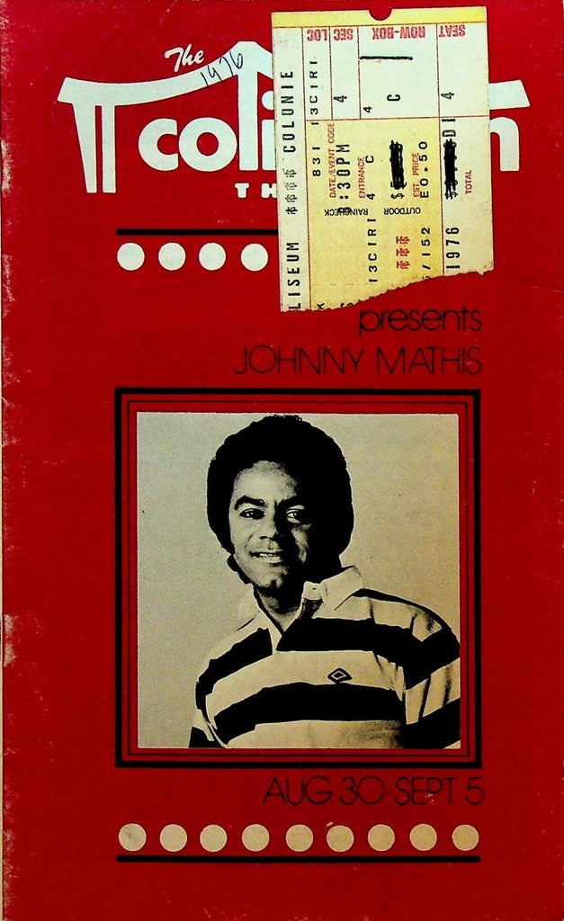 Johnny Mathis in Concert Souvenir Program 1976 Coliseum Theatre0