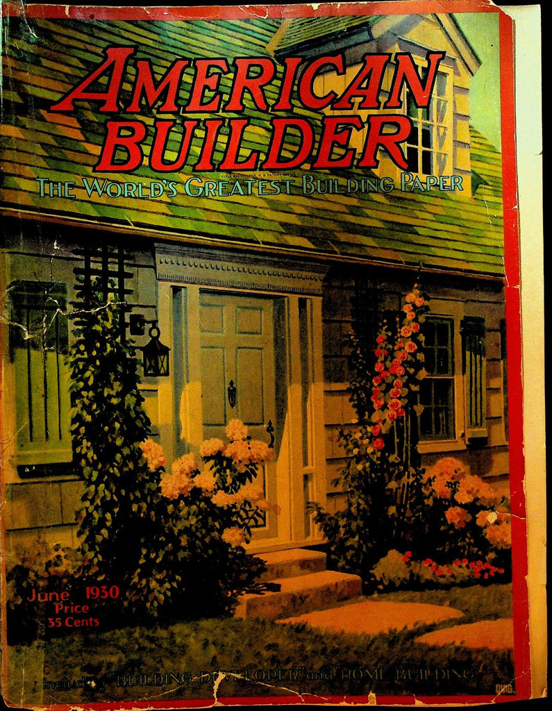 American Builder Magazine June 1930 Asbestos Advertisement Home Building0
