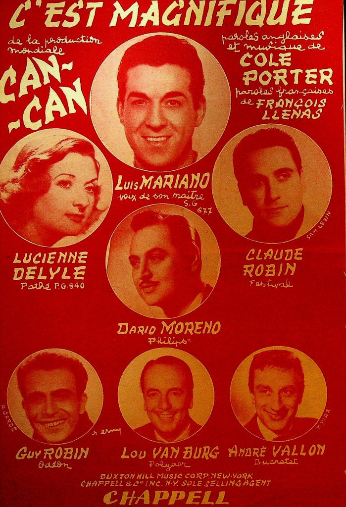C'Est Magnifique Sheet Music Can-Can Luis Mariano Claude Robin 19530