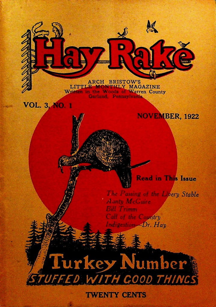 Hay Rake Arch Bristow's Little Monthly Magazine November 1922 Garland Pa0