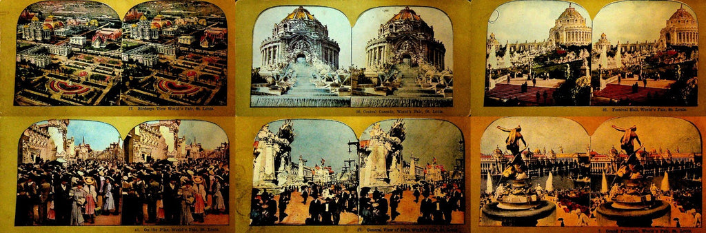 St Louis World's Fair 1904 Stereoview Lot of 60