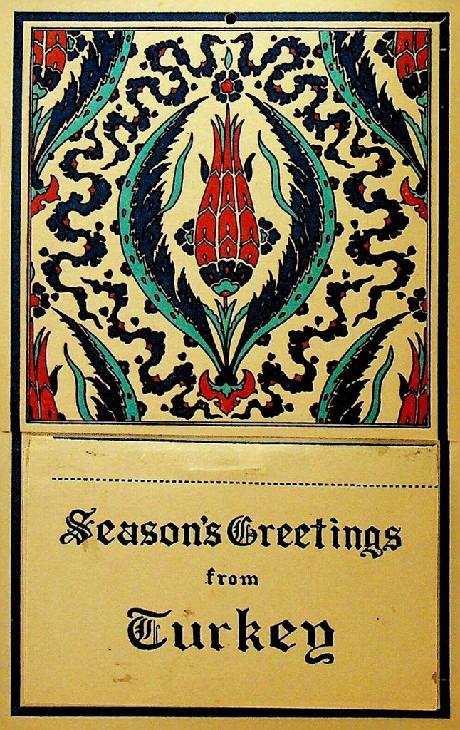 Season's Greetings from Turkey 1952 Calendar