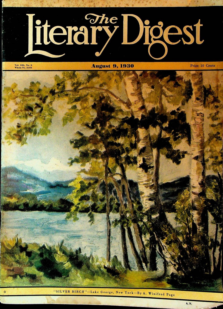 Literary Digest August 9 1930 Gerald Buckley Mahatma Gandhi Hawaii Zeppelins