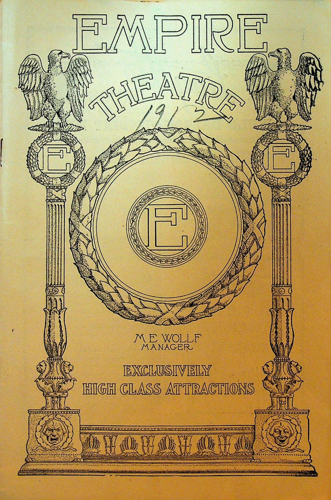 Bobby Burnit Playbill June 17 1912 Empire Theatre Syracuse Charles Ashley0