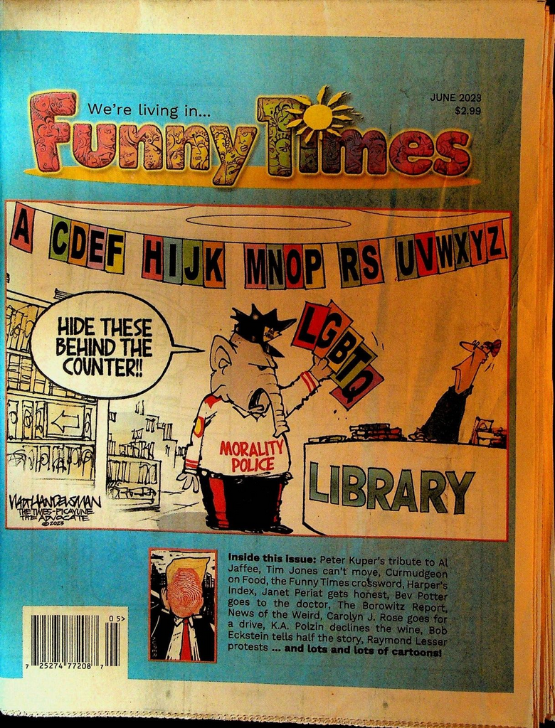 Funny Times Magazine June 2023 Al Jaffee LGBTQ Library