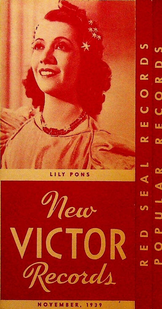 New Victor Records Record Brochure November 1939 Lily Pons Lionel Hampton