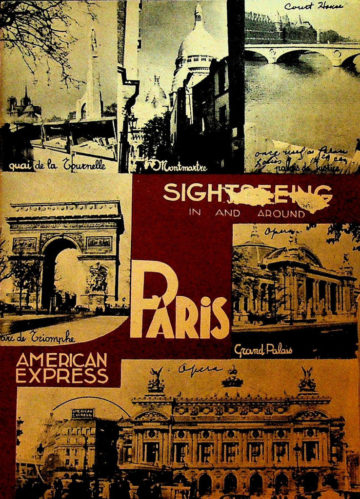 Sightseeing In and About Paris France American Express Tour Booklet 19370