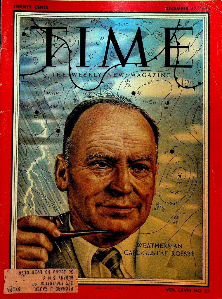 Time December 17 1956 Carl Gustaf Rossby Civil Rights King Phumiphon Dalai Lama0