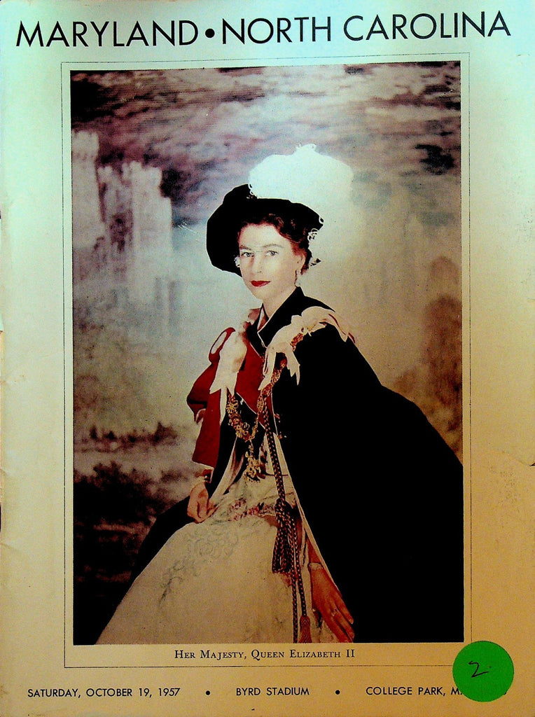Maryland v North Carolina College Football Program 1957 Queen Elizabeth II0