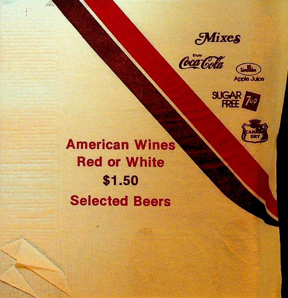 Allegheny Airlines Cocktail Napkin Vintage