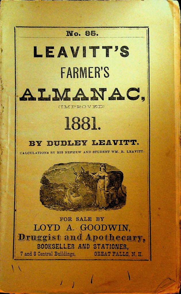 Leavitt's Farmer's Almanac for 1881 Dudley Leavitt0