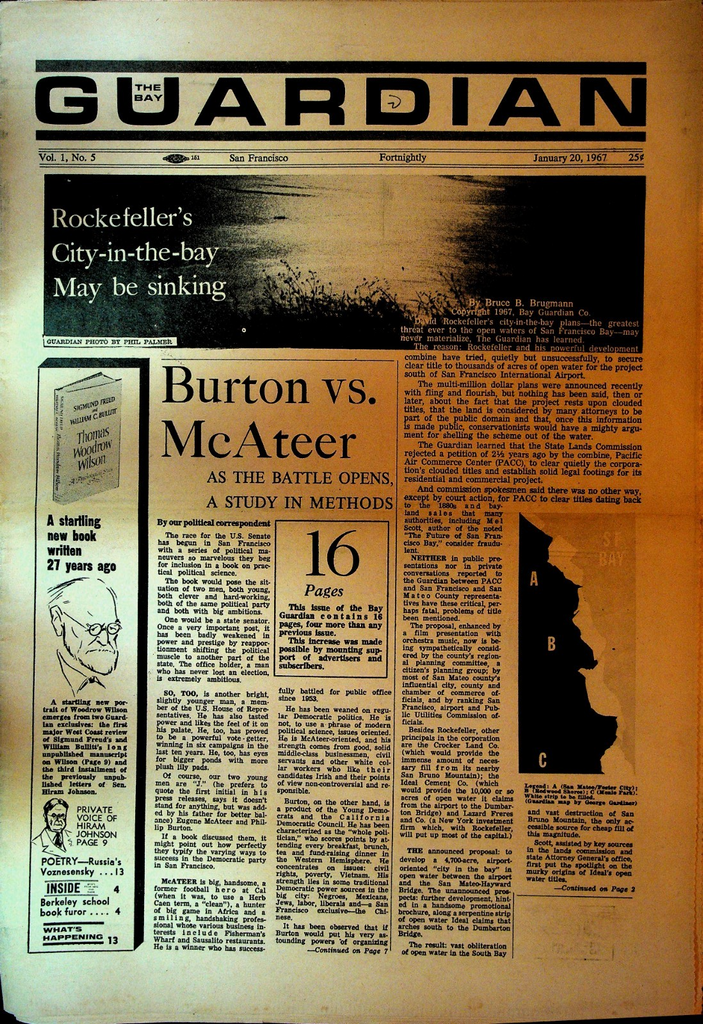 San Francisco Bay Guardian January 20 1967 Berkeley School Book Furor0