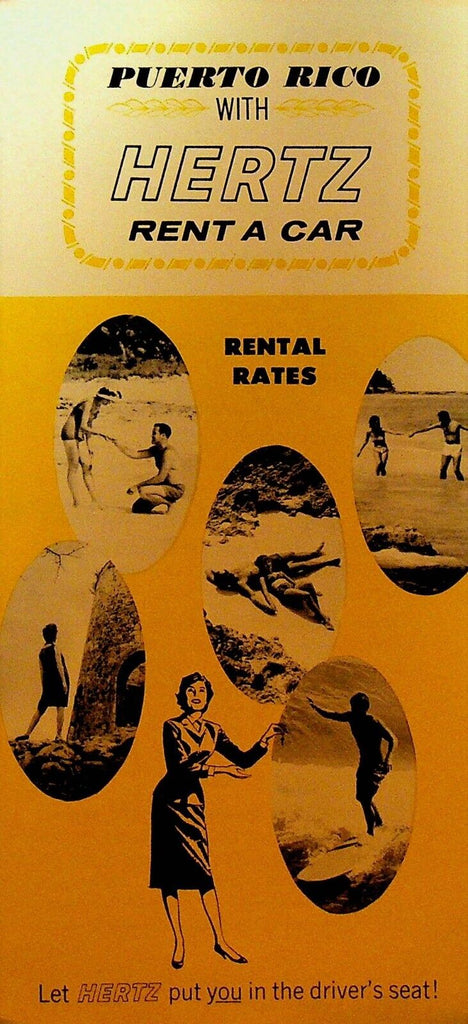 Puerto Rico With Hertz Rent a Car Brochure 1960s