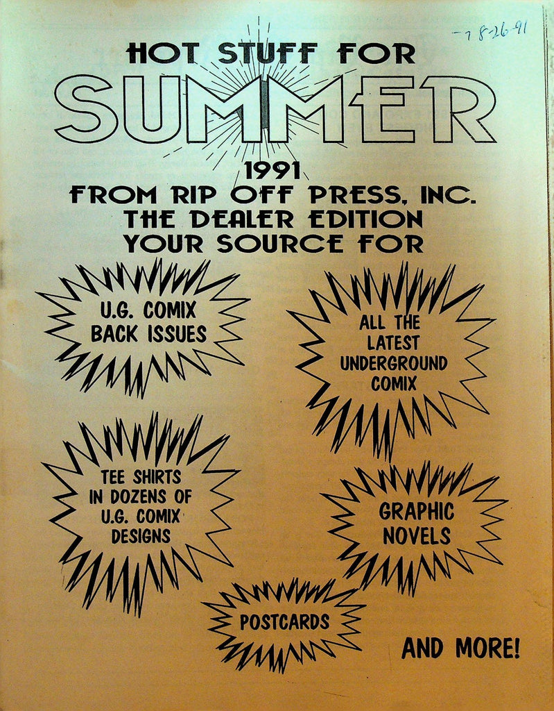 Rip Off Press Catalog Summer 1991 Comics T-Shirts Graphic Novels0
