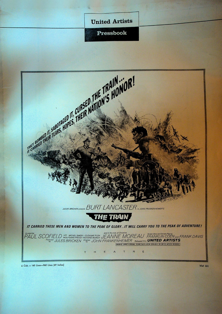 The Train United Artists Pressbook Burt Lancaster Jeanne Moreau Paul Scofield0