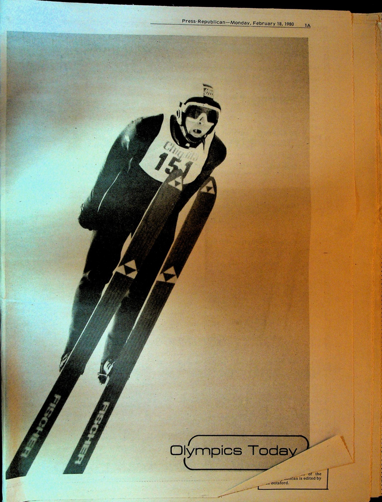 Plattsburgh Press Republican February 18 1980 Olympics Today Intervale Jumper0