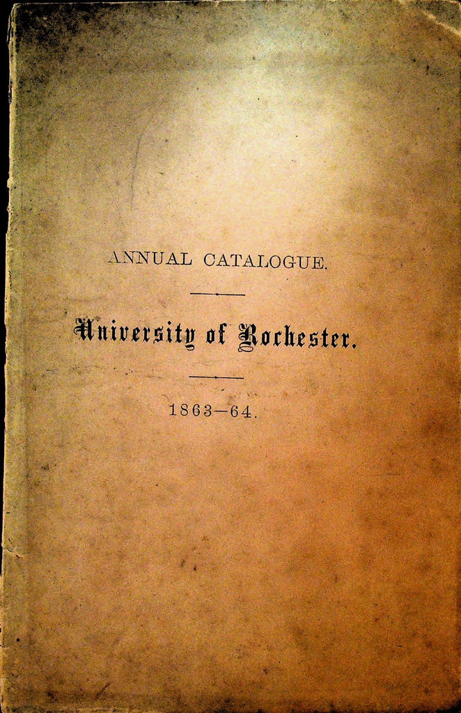 University of Rochester NY Official Catalogue 1863 Students0