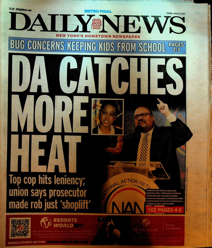 New York Daily News January 9 2022 Courtney Cox Alvin Bragg Julius Randle0