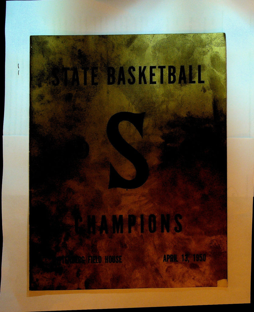 Springfield Oh State Basketball Champion Program 1950 Nat Holman Signed0